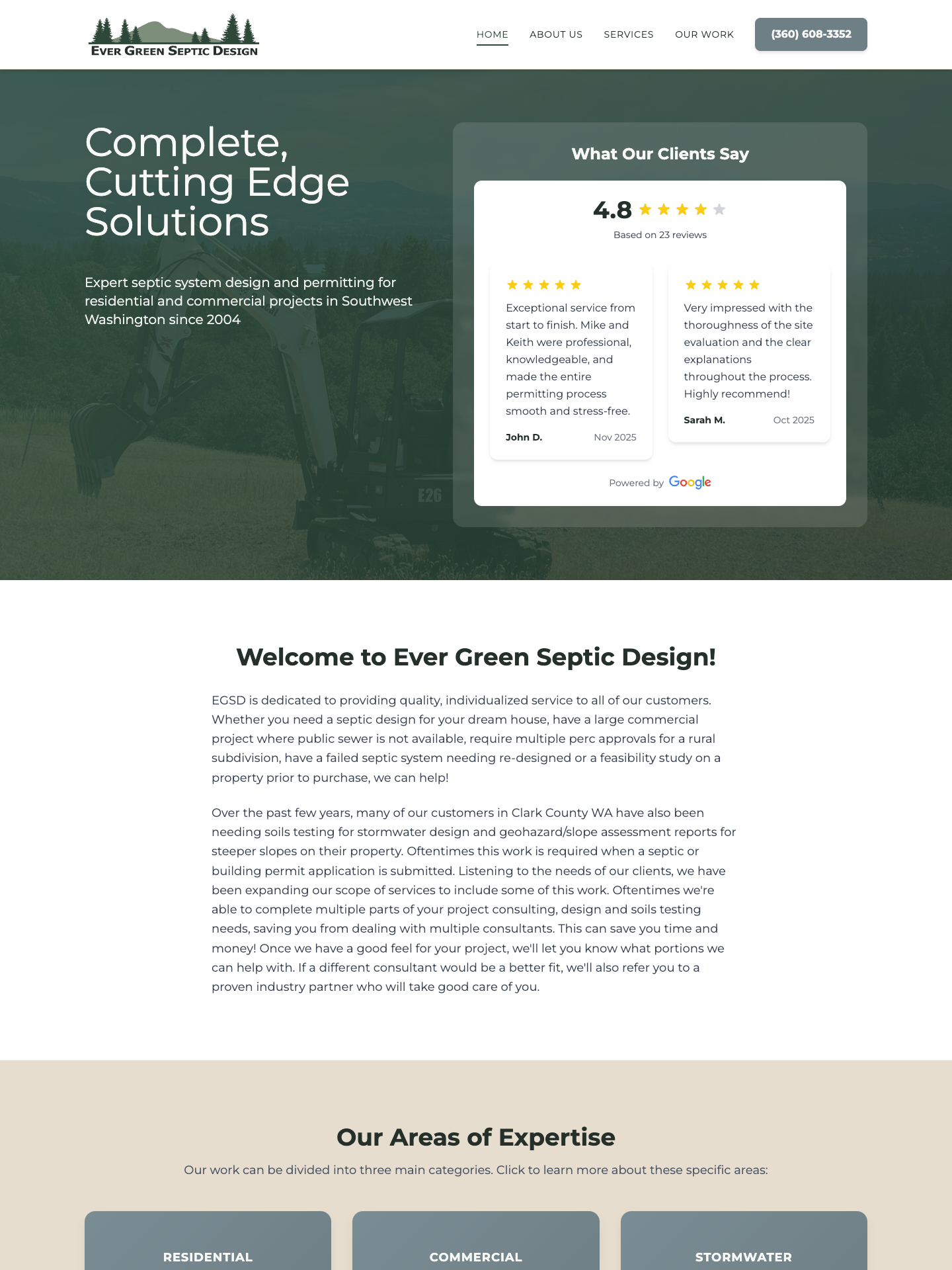 Service Business Website - after redesign